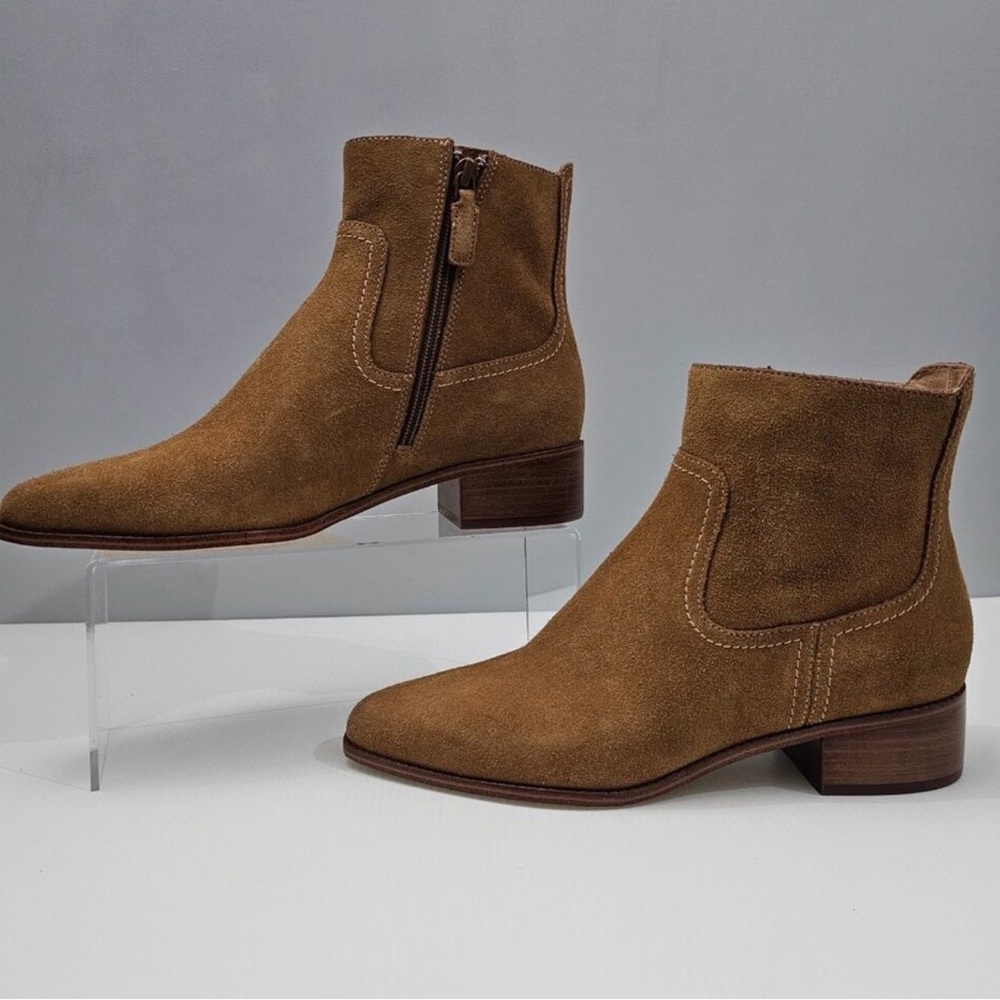 Cole Haan Brown Suede Ankle Boots - Picture 2 of 5